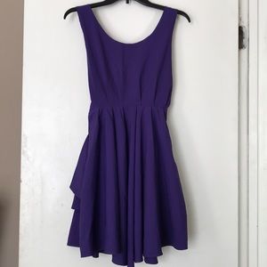 Purple bow back dress